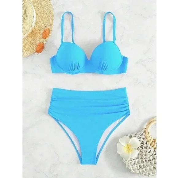 Ocean Blues Push Up Bikini Swimsuit
